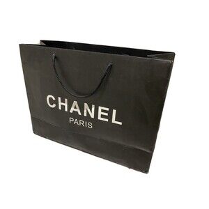 CHANEL Paper Shopping gift bag 16.5 x 12 X 5.75” Black Medium